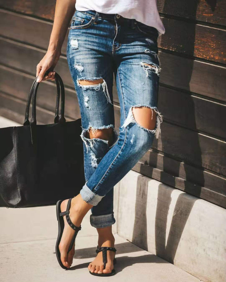 Damer Förstörda Denim Jeans Mirla-Eva Jonsson