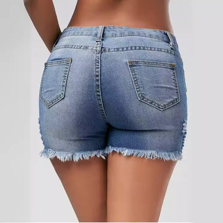 Damer Förstörda Denim Shorts Mirla-Eva Jonsson