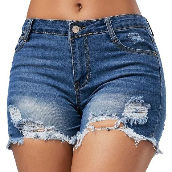 Damer Förstörda Denim Shorts Mirla-Eva Jonsson