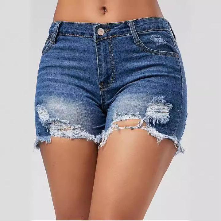 Damer Förstörda Denim Shorts Mirla-Eva Jonsson