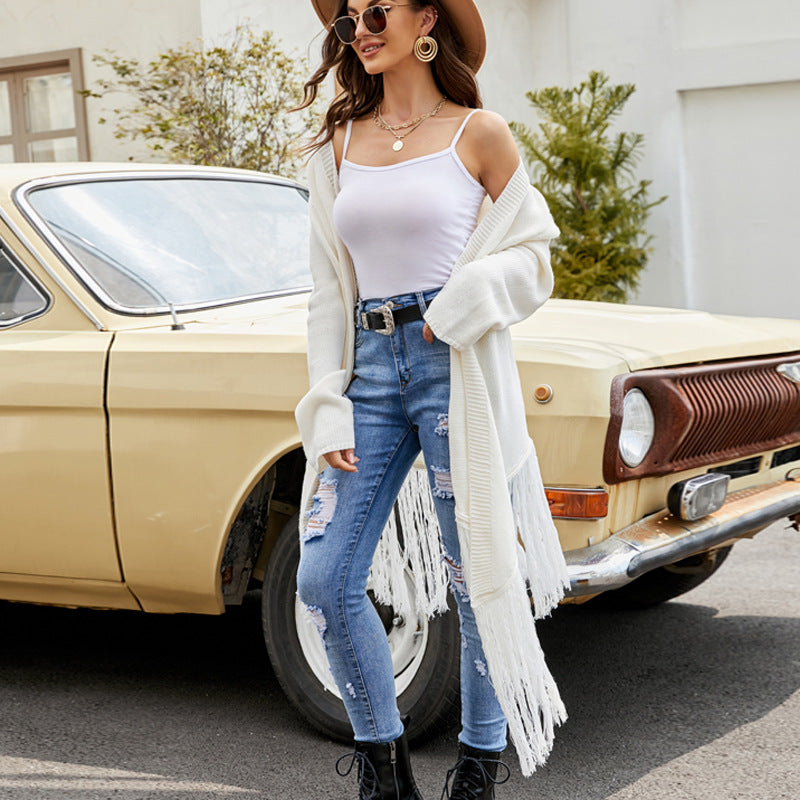 Damer Fringing Stickjacka Eva Jonsson-Eva Jonsson