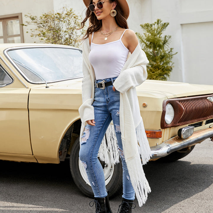 Damer Fringing Stickjacka Eva Jonsson-Eva Jonsson
