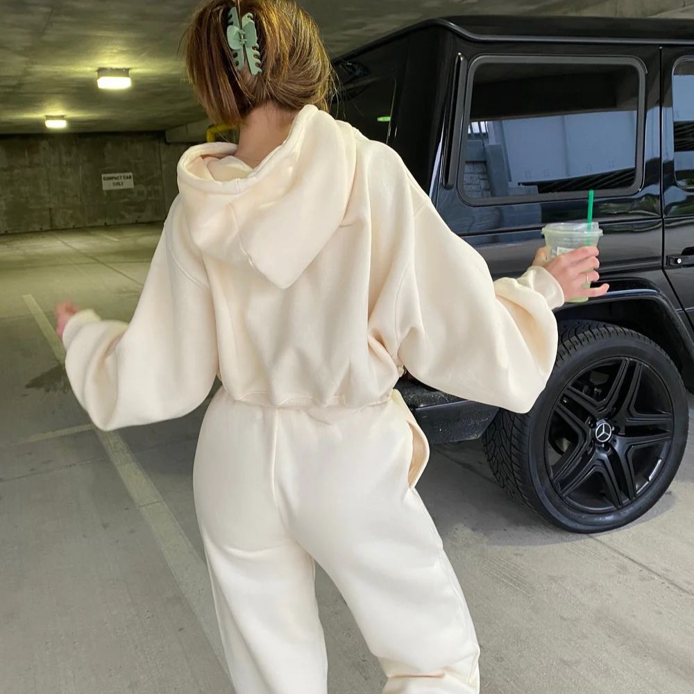 Damer Fritids Hoodie och Joggingbyxor Set Mirla-Eva Jonsson