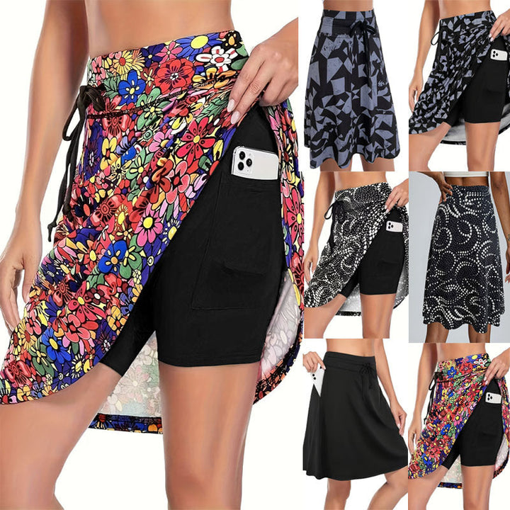 Damer Funktionella Strandshorts med Blommig Överdrag Mirla-Eva Jonsson