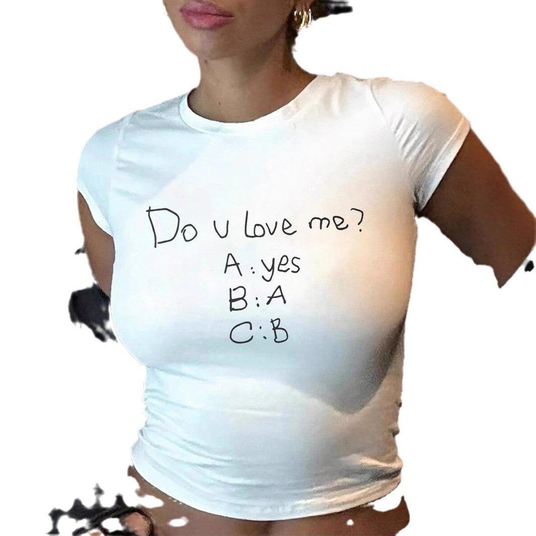 Damer Funktions T-shirt med kreativ text Mirla-Eva Jonsson