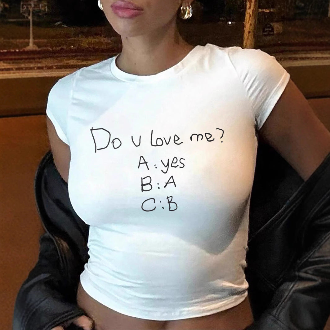 Damer Funktions T-shirt med kreativ text Mirla-Eva Jonsson