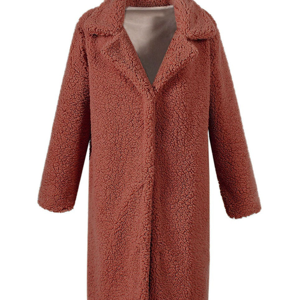 Damer Fuzzy Boucle-Kappa med elegant slag och bred passform Mirla-Eva Jonsson