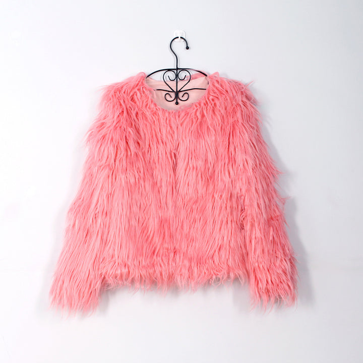 Damer Fuzzy Konstpälsjacka med avslappnad passform Eva Jonsson-Eva Jonsson