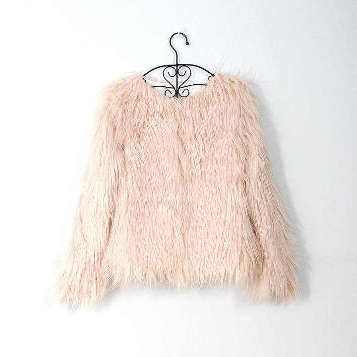 Damer Fuzzy Konstpälsjacka med avslappnad passform Eva Jonsson-Eva Jonsson