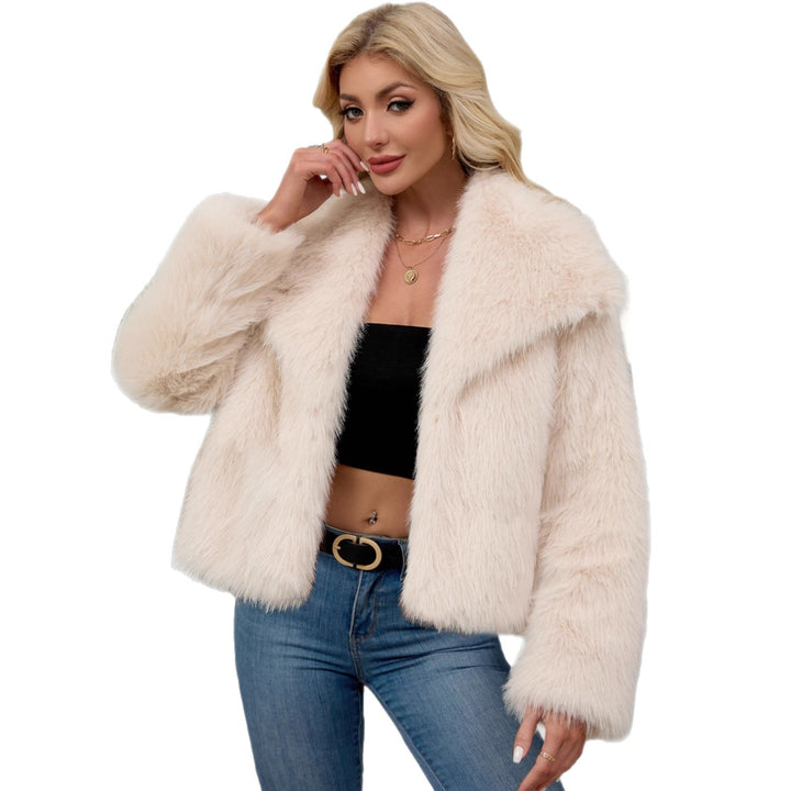 Damer Fuzzy Konstpälsjacka med oversized snitt och voluminösa ärmar Mirla-Eva Jonsson