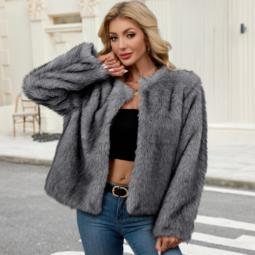 Damer Fuzzy Konstpälskappa i elegant skärning Eva Jonsson-Eva Jonsson