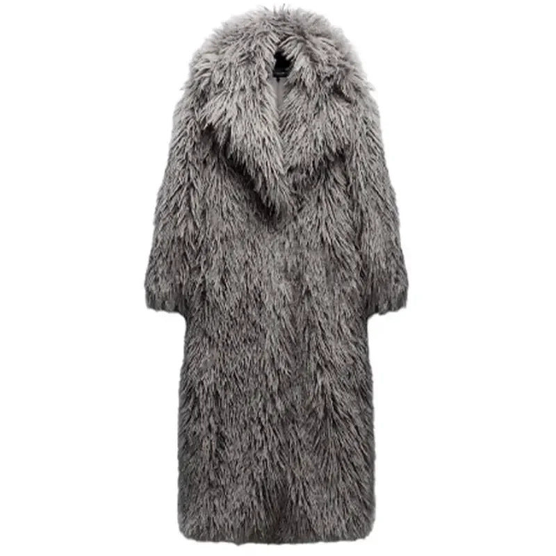 Damer Fuzzy Oversized-Kappa i Konstpäls Mirla-Eva Jonsson