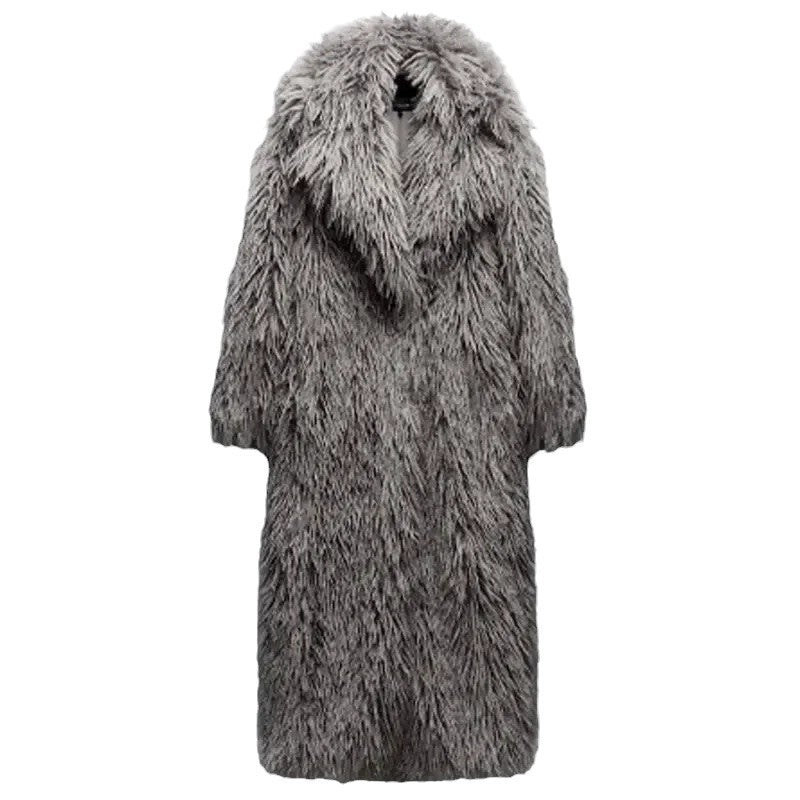 Damer Fuzzy Oversized-Kappa i Konstpäls Mirla-Eva Jonsson