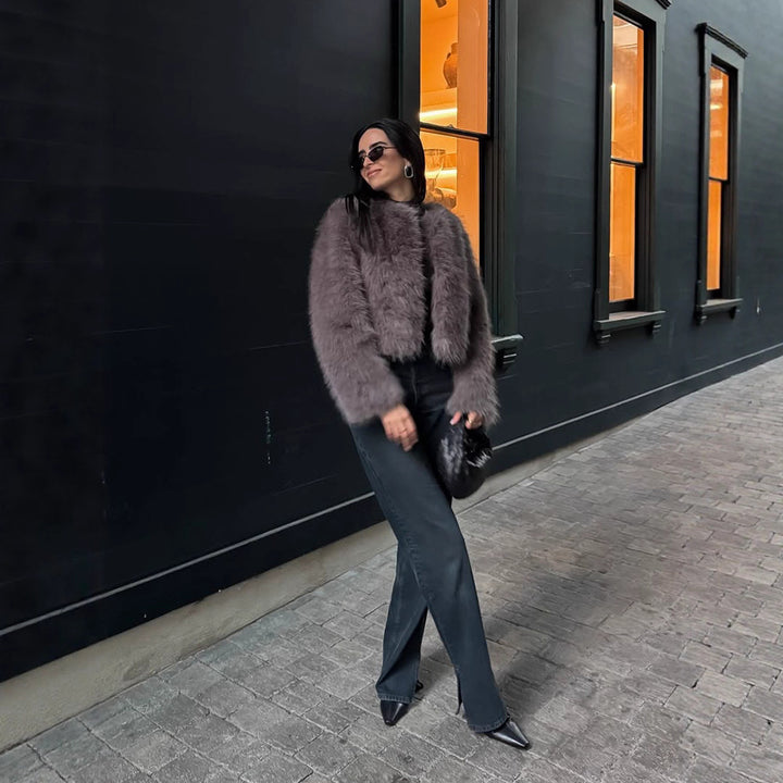 Damer Fuzzy Stickjacka Mirla-Eva Jonsson
