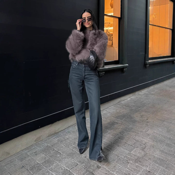 Damer Fuzzy Stickjacka Mirla-Eva Jonsson
