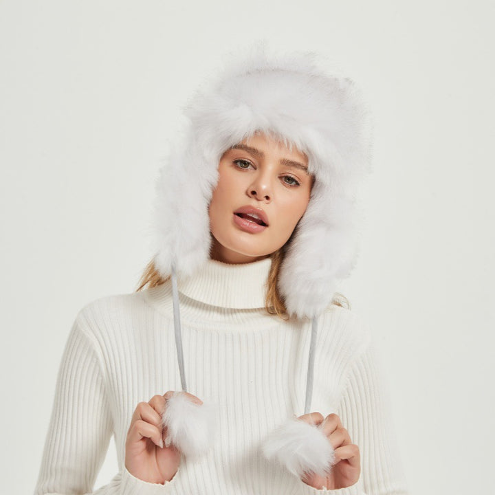 Damer Fuzzy Vintermössa med djuröron och voluminös design Mirla-Eva Jonsson