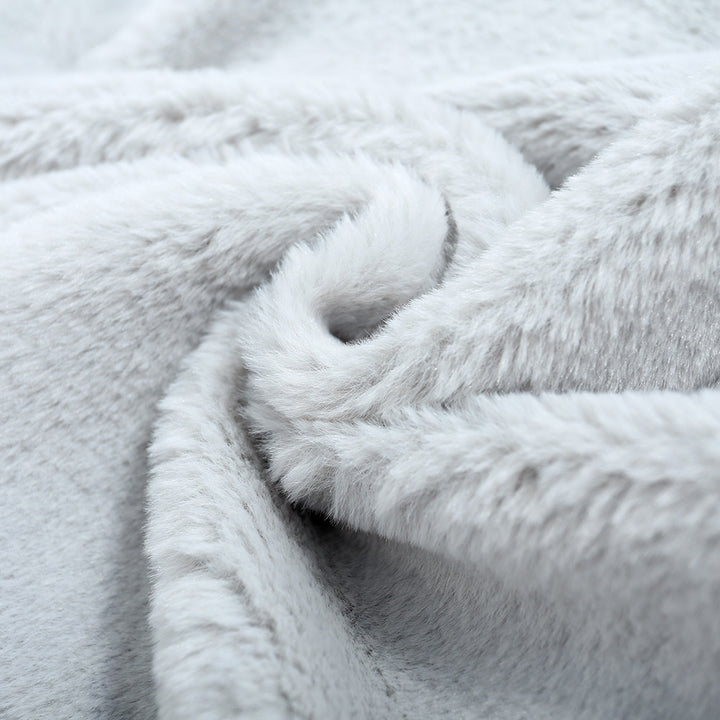 Damer Fuzzy konstfleece-kappa med elegant V-hals och praktiska fickor Mirla-Eva Jonsson