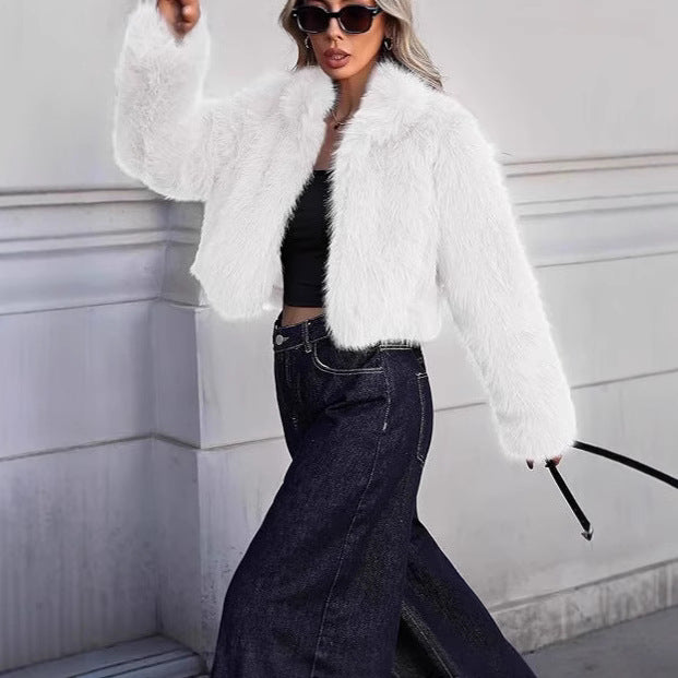 Damer Fuzzy kort skuren konstpälsjacka Mirla-Eva Jonsson