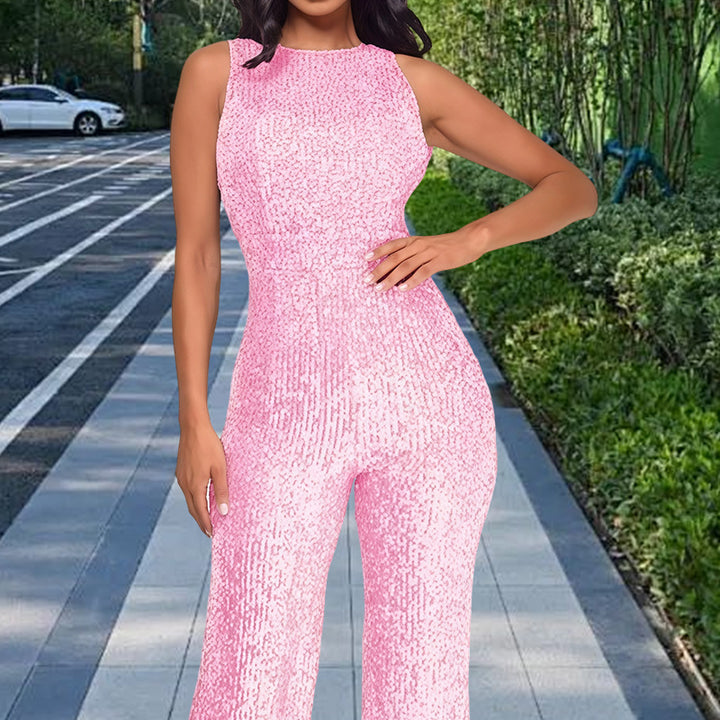 Damer Glamorös Jumpsuit med paljettdekoration och figurnära silhuett Eva Jonsson-Eva Jonsson