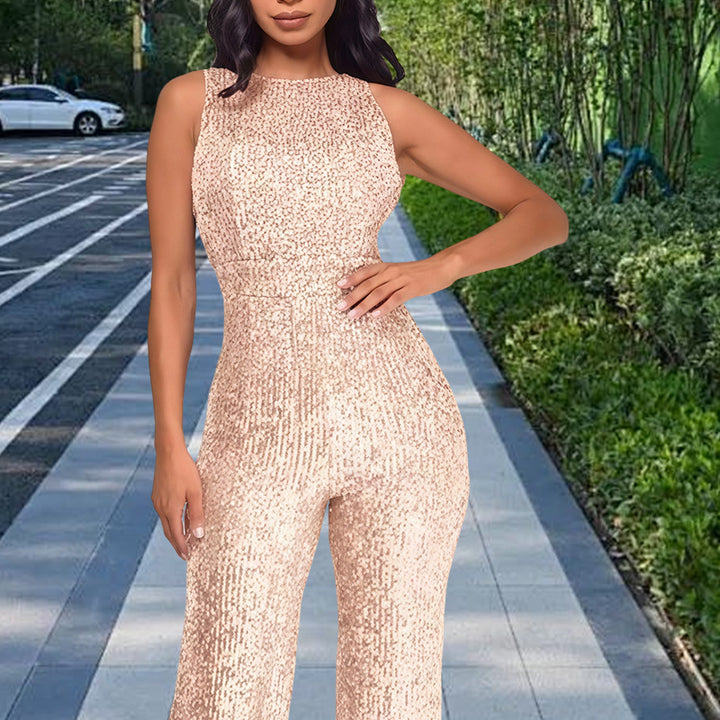 Damer Glamorös Jumpsuit med paljettdekoration och figurnära silhuett Eva Jonsson-Eva Jonsson