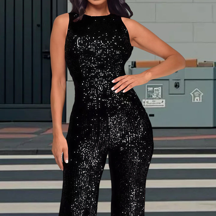 Damer Glamorös Jumpsuit med paljettdekoration och figurnära silhuett Eva Jonsson-Eva Jonsson