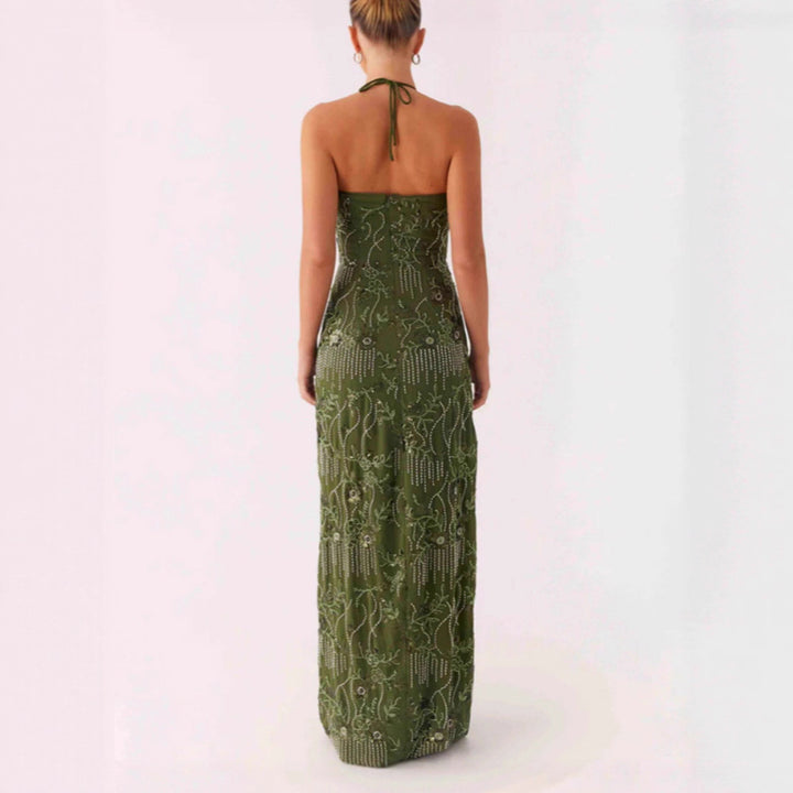 Damer Glamoröst Maxiklänning med floral mönster och Cut-Out-detaljer Mirla-Eva Jonsson