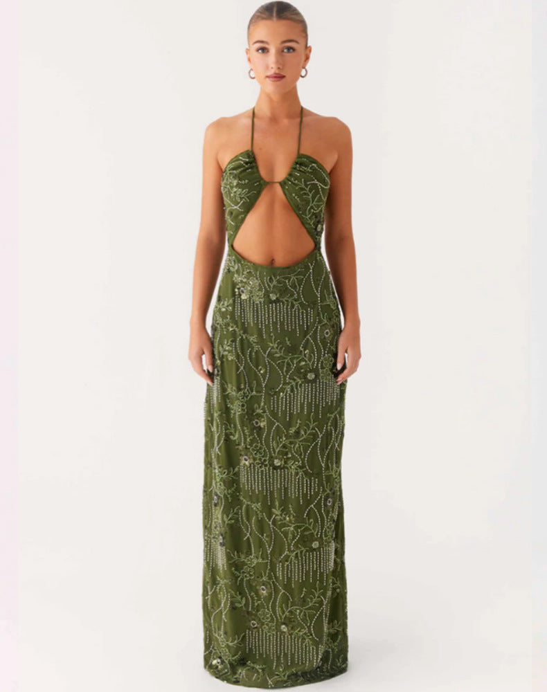 Damer Glamoröst Maxiklänning med floral mönster och Cut-Out-detaljer Mirla-Eva Jonsson