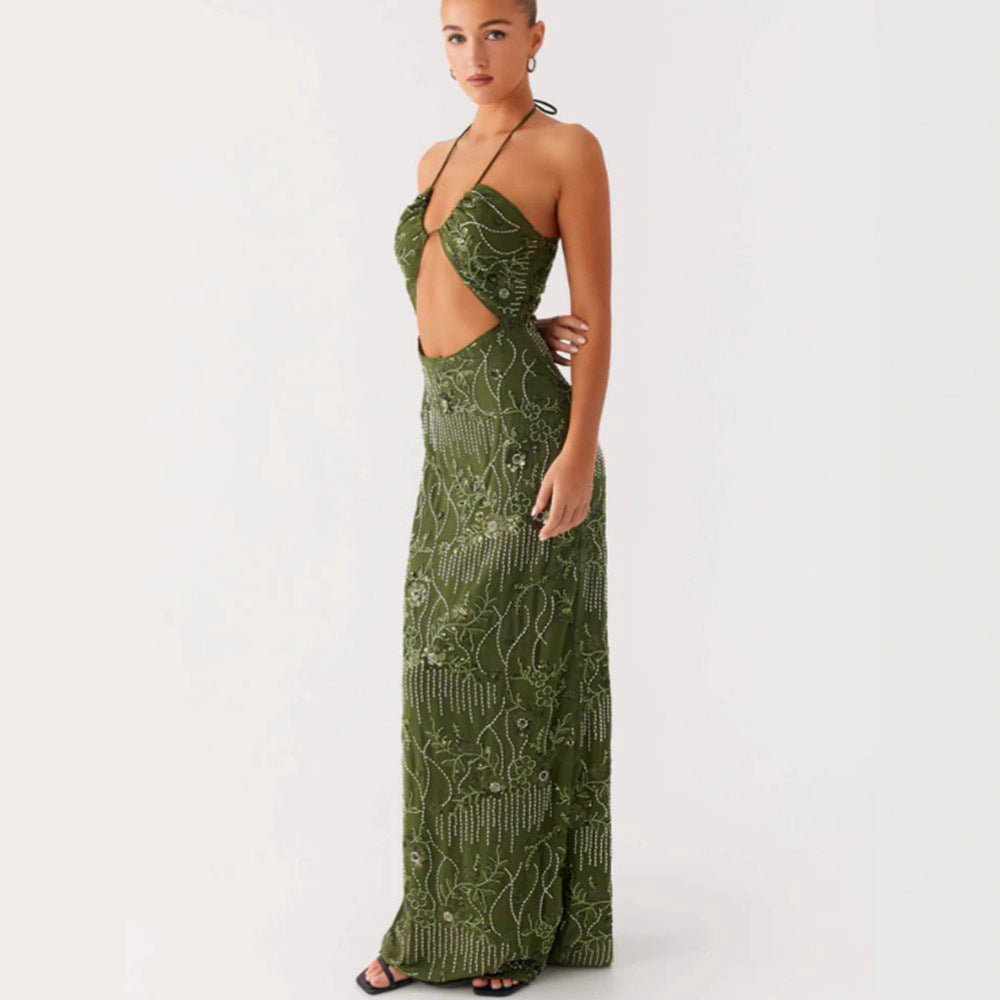 Damer Glamoröst Maxiklänning med floral mönster och Cut-Out-detaljer Mirla-Eva Jonsson