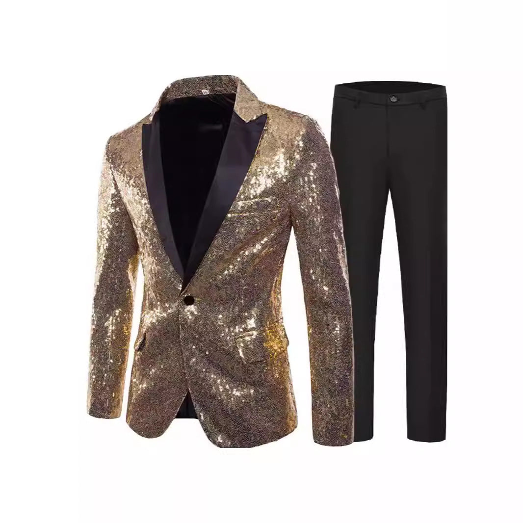 Damer Glamorous paljettblazer med matchande byxor Mirla-Eva Jonsson