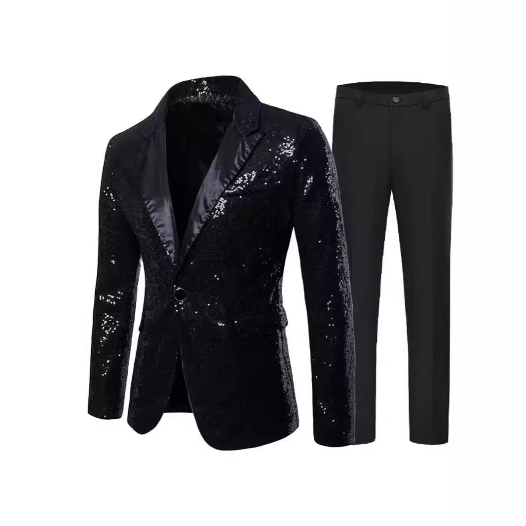 Damer Glamorous paljettblazer med matchande byxor Mirla-Eva Jonsson