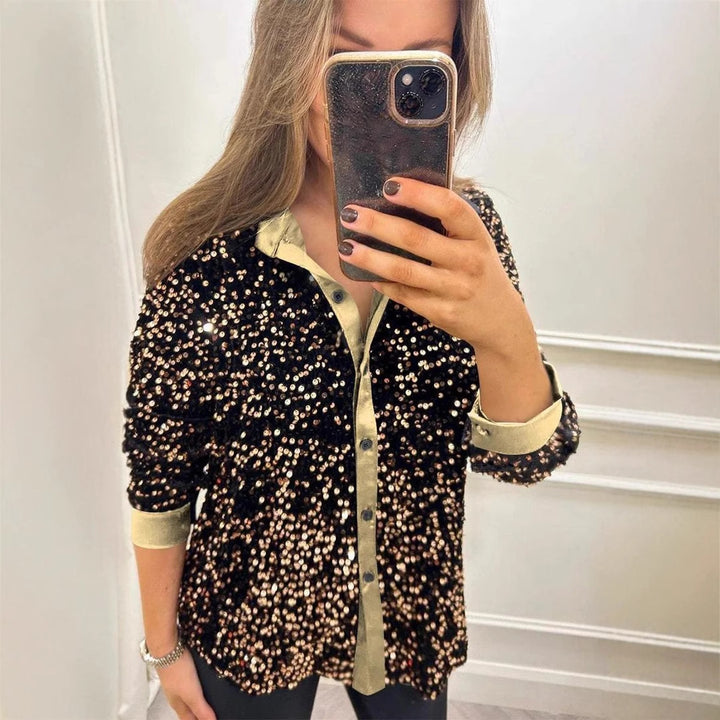 Damer Glamourösa Paljettbluse Mirla-Eva Jonsson