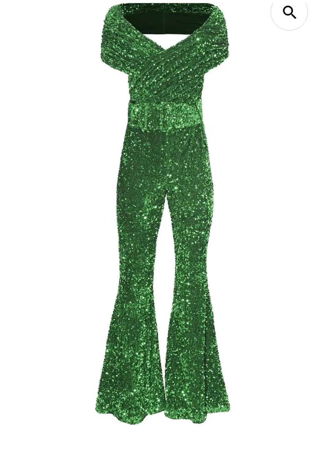 Damer Glamouröst Jumpsuit med Glittrande Palett Gradient och Bred Ben-Eva Jonsson
