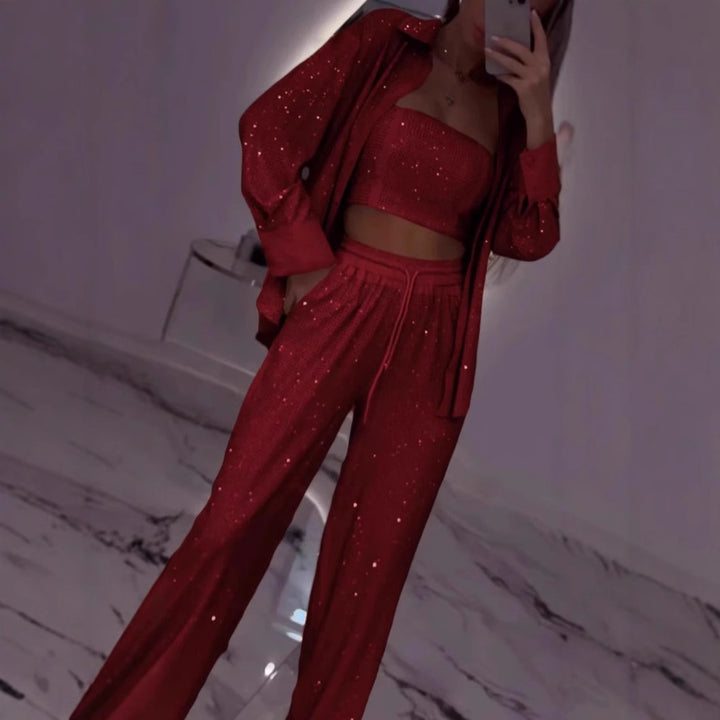 Damer Glamouröst Lounge-set med glittrande design Mirla-Eva Jonsson