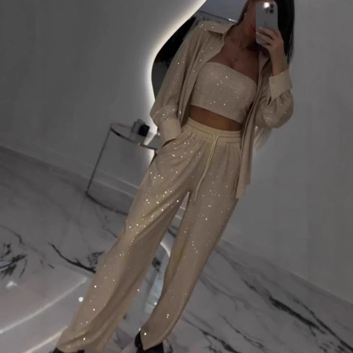 Damer Glamouröst Lounge-set med glittrande design Mirla-Eva Jonsson