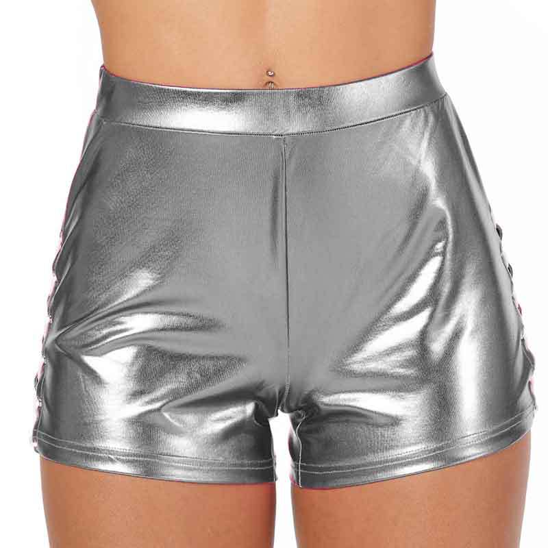 Damer Glänsande Högmidjade Shorts Mirla-Eva Jonsson