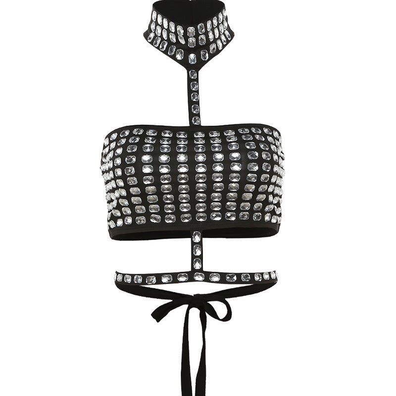 Damer Glitter Bustier med rhinestone-dekorationer Mirla-Eva Jonsson