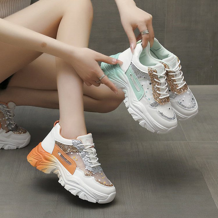 Damer Glittrande Chunky Sneakers Mirla-Eva Jonsson