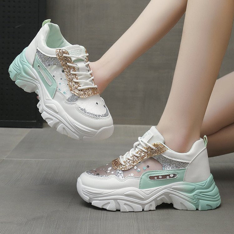 Damer Glittrande Chunky Sneakers Mirla-Eva Jonsson