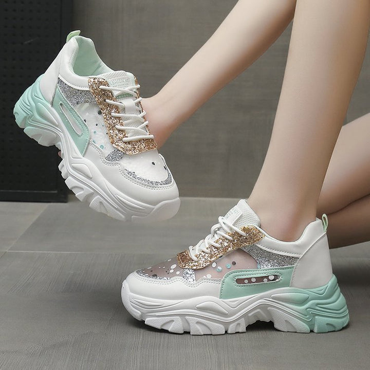 Damer Glittrande Chunky Sneakers Mirla-Eva Jonsson