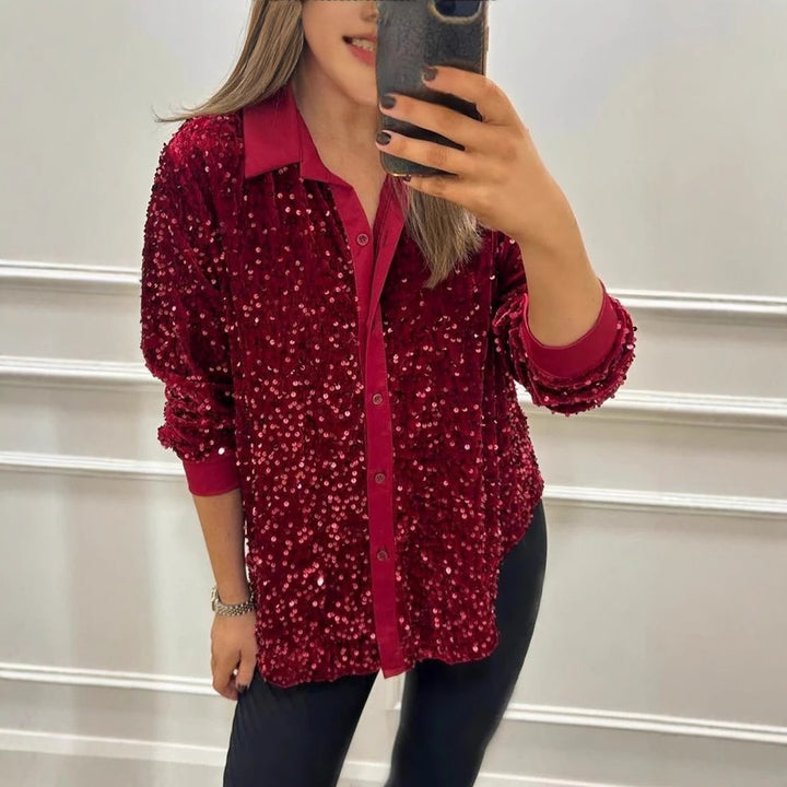 Damer Glittrande Fritidsblus Mirla-Eva Jonsson