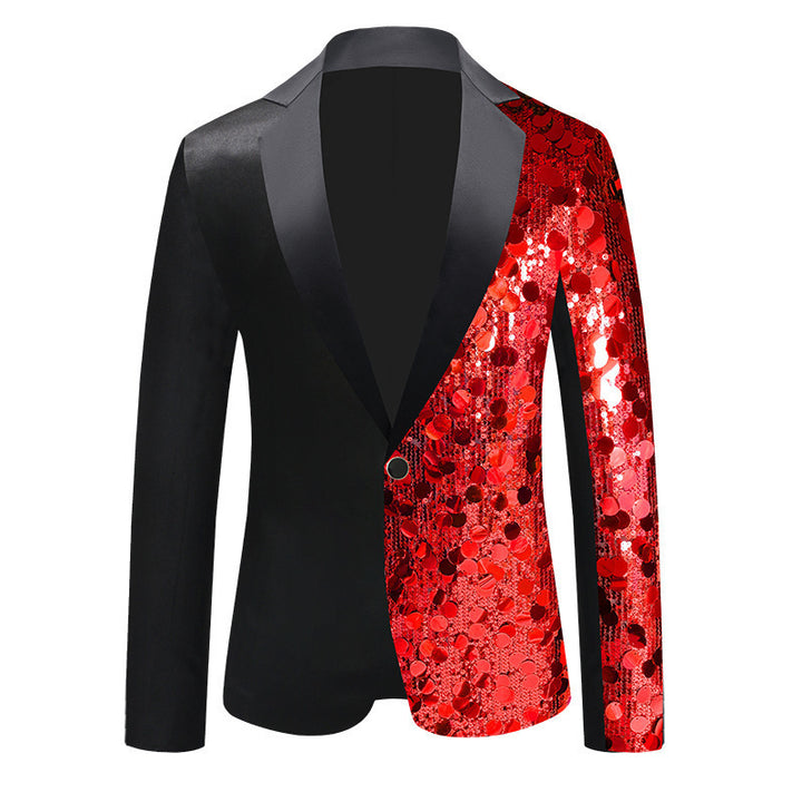 Damer Glittrande Paljet Blazer med elegant Sjalkrag Mirla-Eva Jonsson