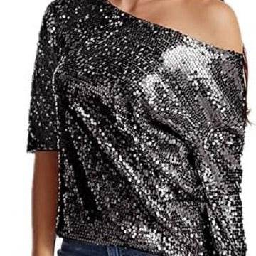 Damer Glittrande Paljett Blus-Eva Jonsson