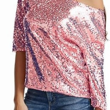 Damer Glittrande Paljett Blus-Eva Jonsson