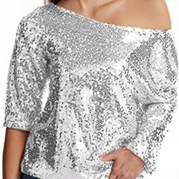 Damer Glittrande Paljett Blus-Eva Jonsson