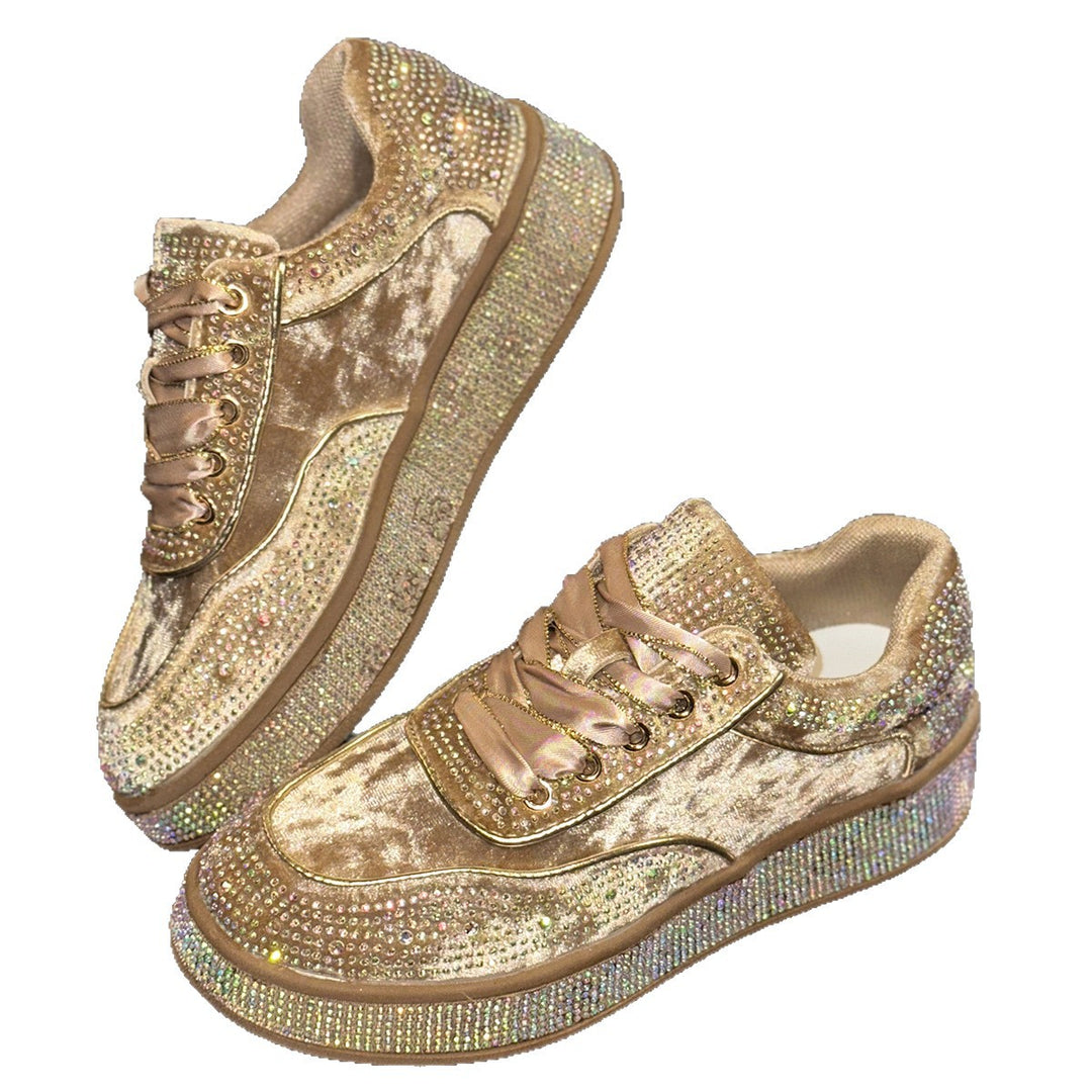 Damer Glittrande Sneakers med Glittrande Accenter Mirla-Eva Jonsson