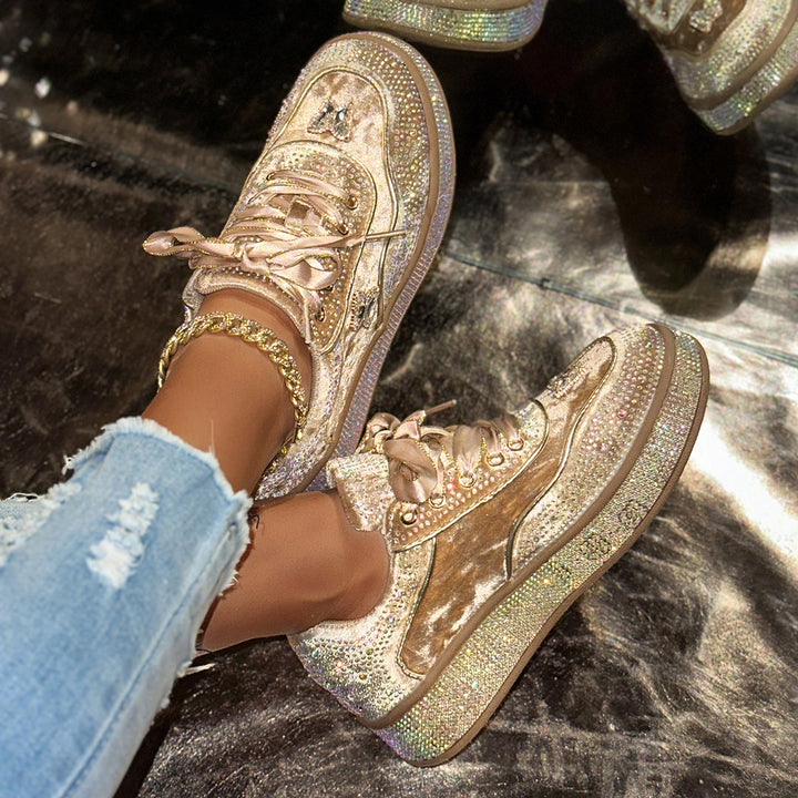 Damer Glittrande Sneakers med Glittrande Detaljer Mirla-Eva Jonsson