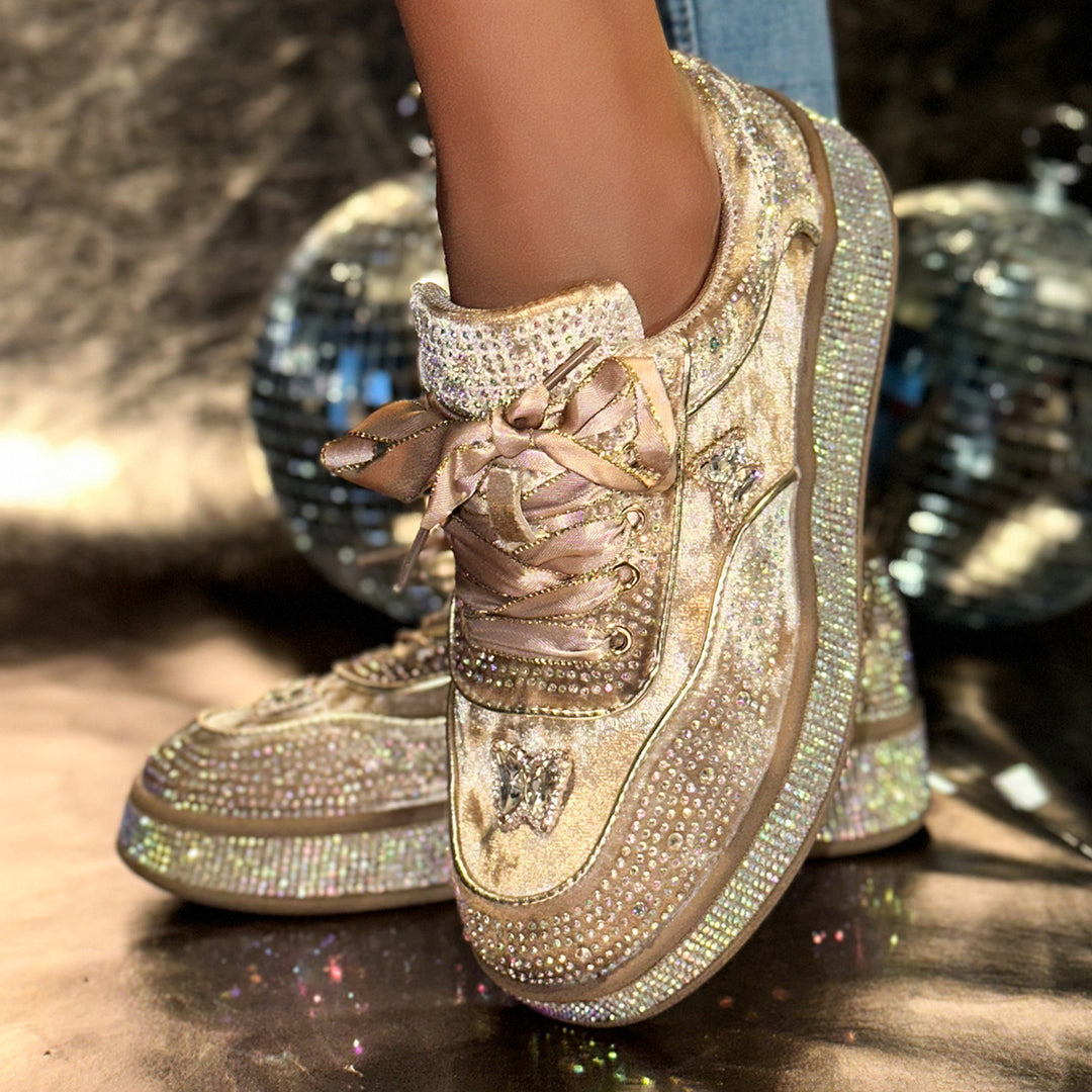 Damer Glittrande Sneakers med Glittrande Detaljer Mirla-Eva Jonsson