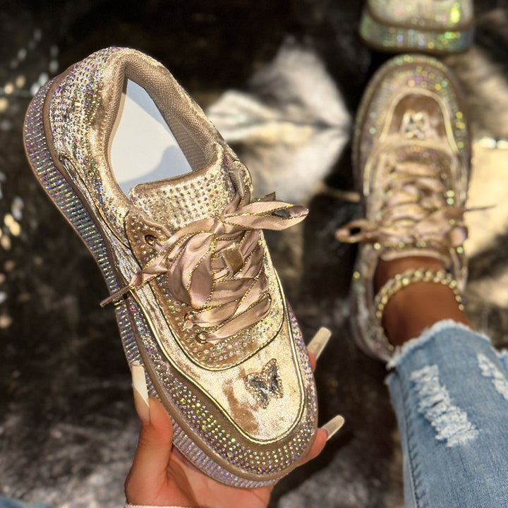 Damer Glittrande Sneakers med Glittrande Detaljer Mirla-Eva Jonsson