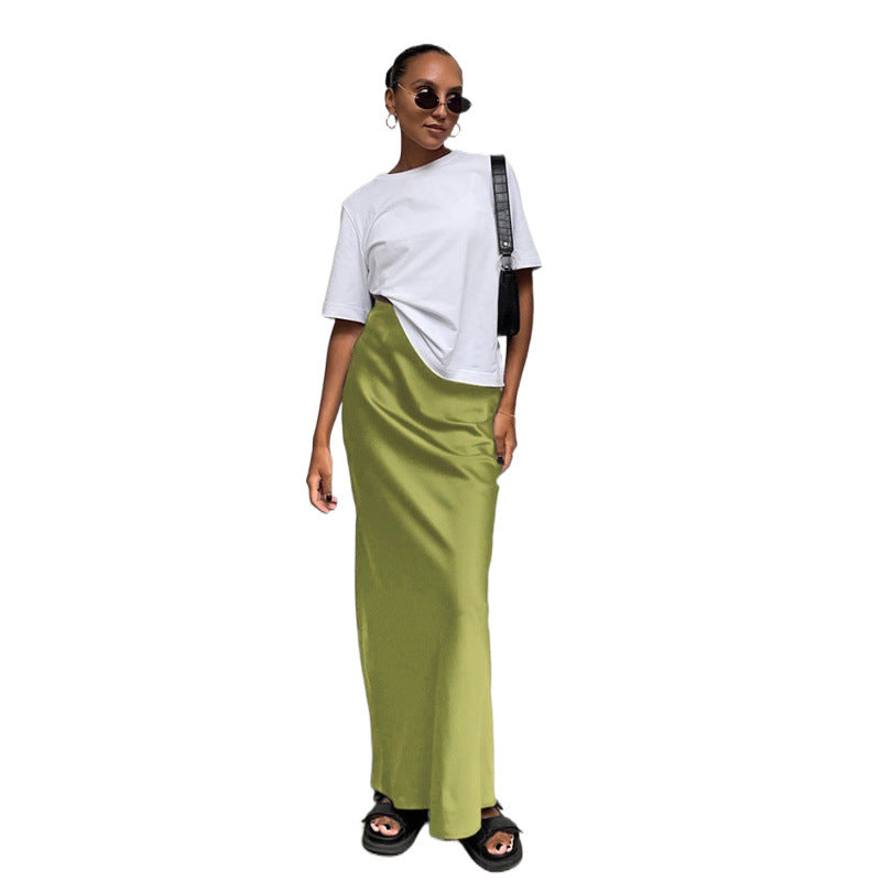 Damer Golvlång Satin Maxi-Kjol Eva Jonsson-Eva Jonsson