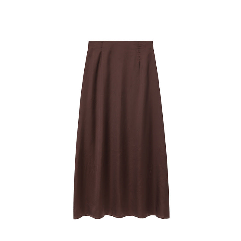Damer Golvlång Satin Maxi-Kjol Eva Jonsson-Eva Jonsson
